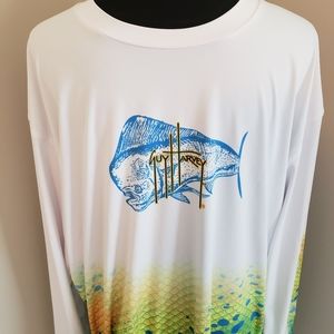 Mens Guy Harvey Cooling LS Tee